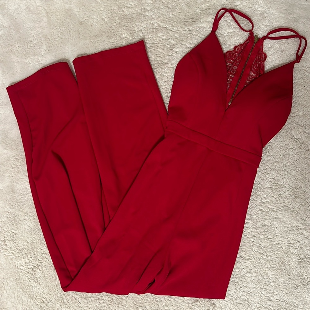 Women’s red jumpsuit